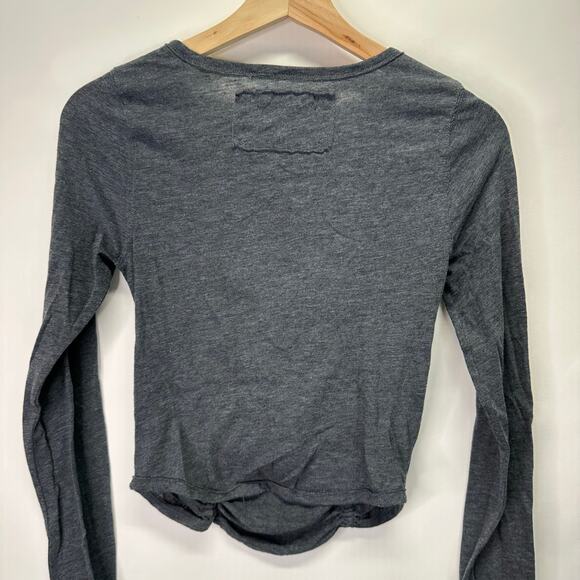 We The Free Gray Long Sleeve Stella Ruching Bodice Too Womens Small Free People - Picture 9 of 11